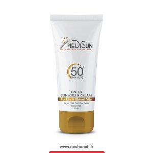  کرم ضد آفتاب رنگی مدیسان SPF50-بژ طبیعی مناسب پوست خشک و حساس